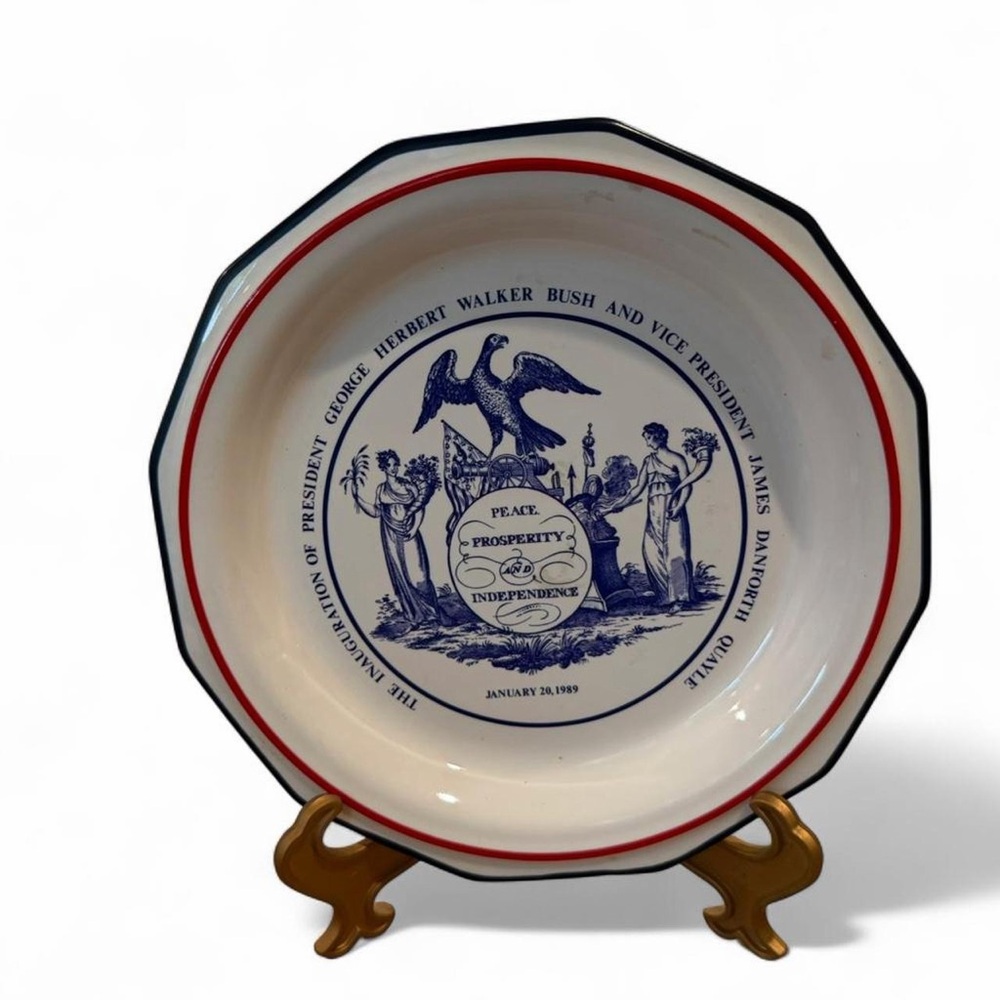 Vintage Bush Quayle 1989 Inauguration Collectible Plate
